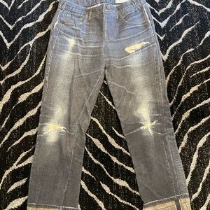 Women’s Distressed Gray Sweatpants Jeans